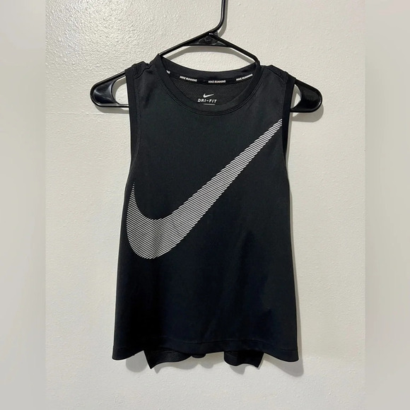 Nike Running Dri-Fit Swoosh Logo Muscle Tank Top - Small - Picture 2 of 5